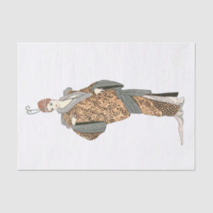 Papier Mousseline Costumes Parisiens - Manteau du soir, Découpage