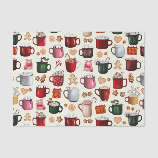 Papier Mousseline Cosy cacao chaud Cabine et soins d'hiver (Recto)