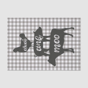 Papier Mousseline Cot Cot Coin Coin Poulet Vache Cochon Ferme Campag
