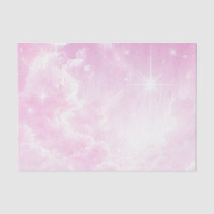 Papier Mousseline Coton rose Bonbons Nuages Starry Sky Anniversaire