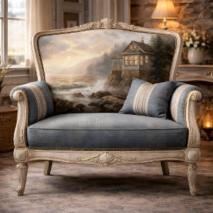 Papier Mousseline Cottage Cosy au Bord de Mer Découpage Lumineux