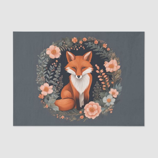 Papier Mousseline Cottagecore Fox Decoupage (Recto)