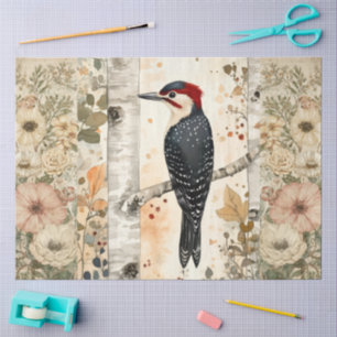 Papier Mousseline Cottagecore Woodland Pic Collage Floral