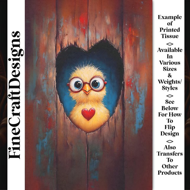 Papier Mousseline Coucher dans les lunettes et le coeur rouge BX9 Dé (Créateur téléchargé)