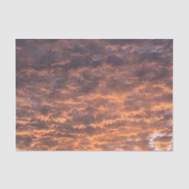 Papier Mousseline Coucher de soleil calme et calme dans les nuages S (Recto)