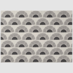 Papier Mousseline Coucher de soleil noir et beige moderne Motif d'ar