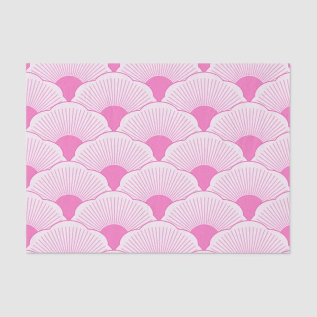 Papier Mousseline Coucher de soleil, rose tonique, texture béton (Recto)