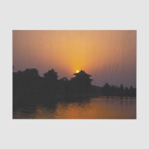 Papier Mousseline Coucher de soleil sur la Cité interdite - Pékin, C