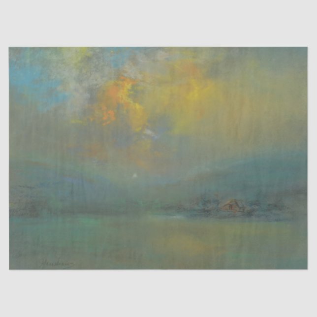 Papier Mousseline Coucher de soleil sur les collines (par Glenn Coop (Recto)