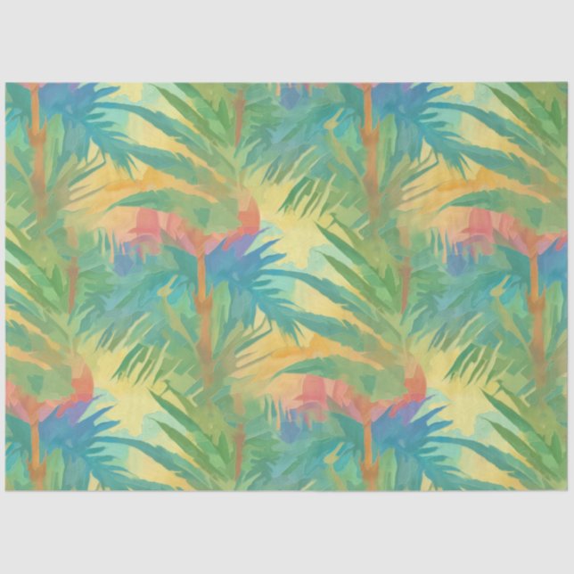 Papier Mousseline Coucher de soleil tropical chaud (Recto)