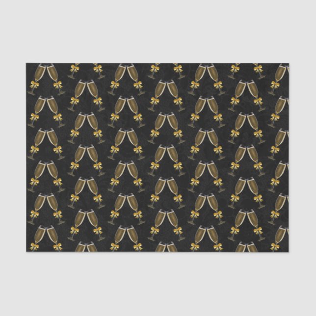 Papier Mousseline Couches de champagne clouant ensemble (Recto)