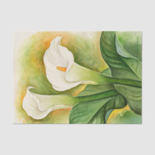 Papier Mousseline Couleur d'aquarelle blanche de la cala Lily