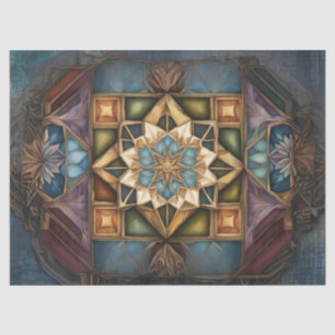Papier Mousseline Couleur de bijou Muet Mandala découpage