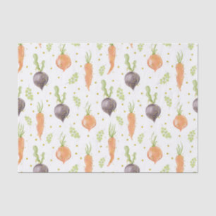 PAPIER MOUSSELINE COULEUR D'EAU BEETS ET CAROTTES D'ORANGE