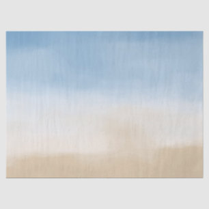 Papier Mousseline Couleur d'eau bleu ciel beige sable noir