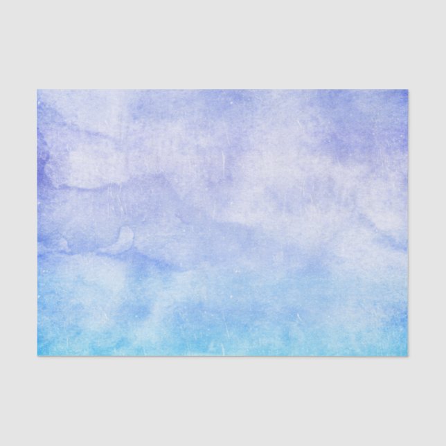 Papier Mousseline Couleur d'eau bleue et violette (Recto)
