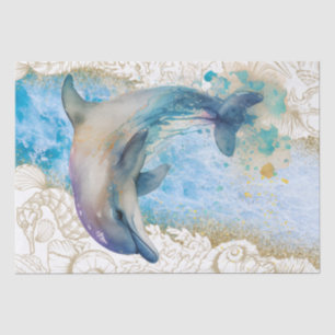 Papier Mousseline Couleur d'eau douce Dolphin Shell