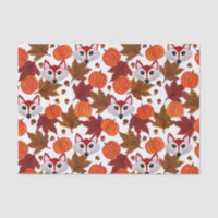 Couleur d'eau Maple Leaf Citrouille Acorn Chat Fox