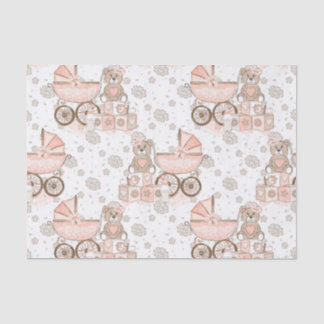 PAPIER MOUSSELINE COULEUR D'EAU PASTEL BÉBÉ ROSE BLOCS DE FILLES
