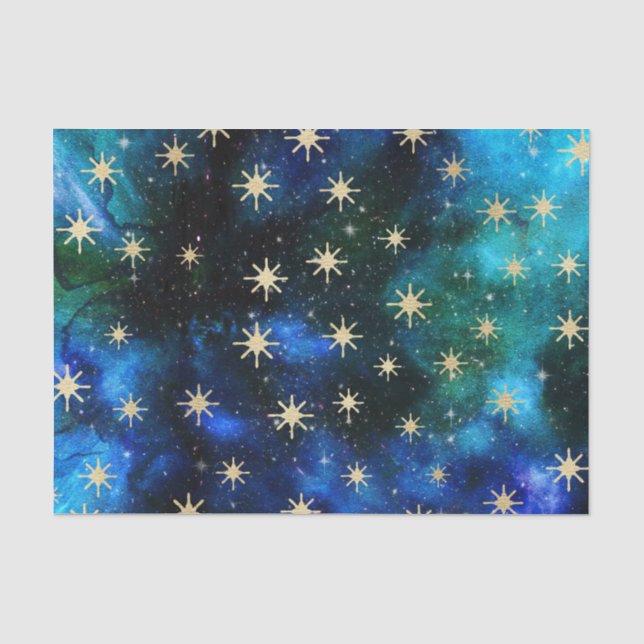 Papier Mousseline Couleur Eau Cosmique 3 (Recto)