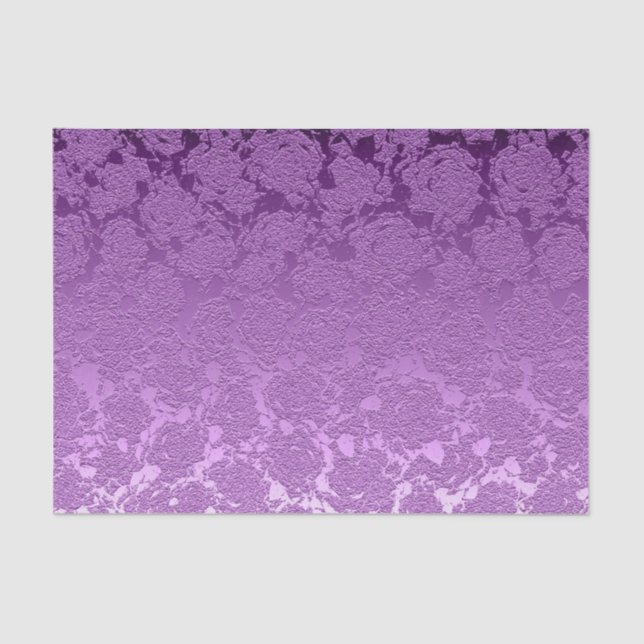 Papier Mousseline Couleur mauve Florale Imprimer Motif Succulent (Recto)