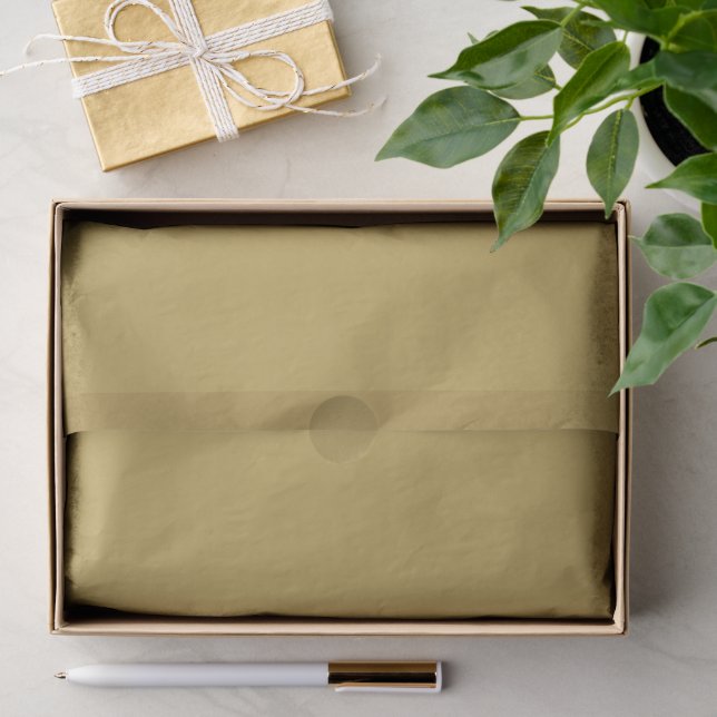 Papier Mousseline Couleur or uni (Cadeau)