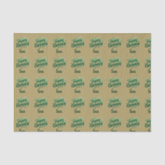 Papier Mousseline couleur platine vert d'anniversaire brun