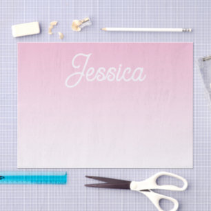 Papier Mousseline Couleur rose clair ombrée (modifiable) et votre te