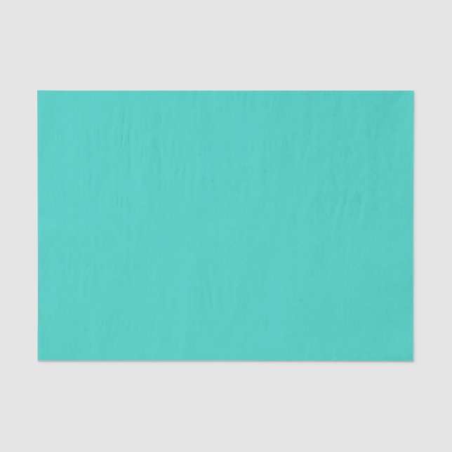 Papier Mousseline Couleur solide Turquoise Bay Aqua (Recto)