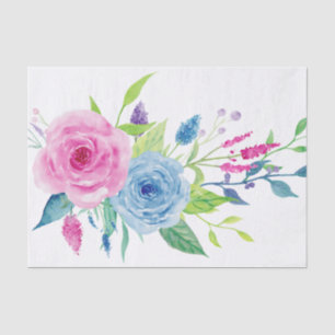 Papier Mousseline Couleur ultra violet Combo Aquarelle Florale