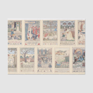 Papier Mousseline Couleur vintage des illustrations de comptine