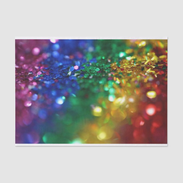 Papier Mousseline Couleurs arc-en-ciel (Recto)