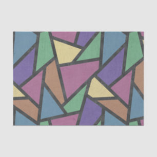 Papier Mousseline Couleurs arc-en-ciel en mosaïque motif