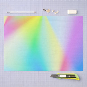 Papier Mousseline Couleurs arc-en-ciel pastel iridescentes modernes