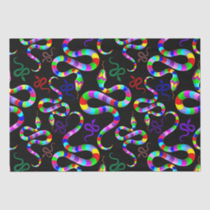 Papier Mousseline Couleurs arc-en-ciel psychédéliques serpent