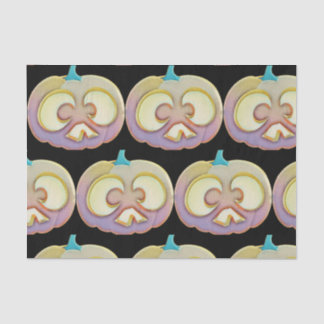 Papier Mousseline Couleurs de chute vintage automne citrouilles aqua