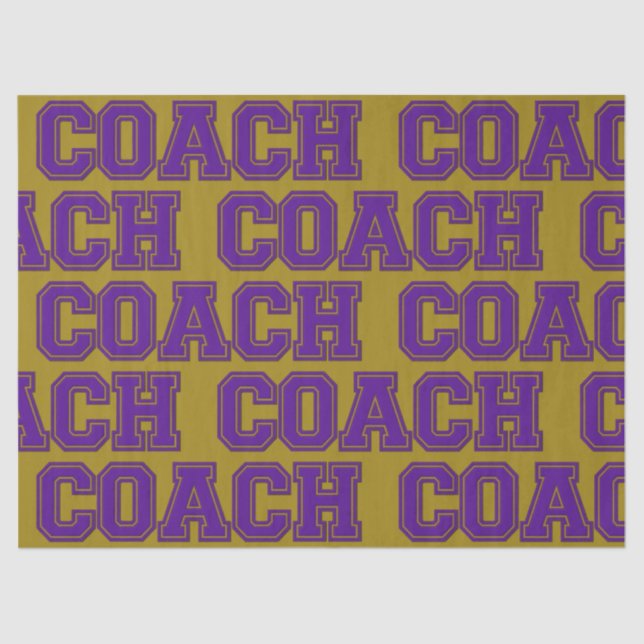 Papier Mousseline Couleurs de l'école COACH Varsity Lettres-Purple-G (Recto)