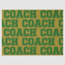 Couleurs de l'école COACH Varsity Lettres-vert-or
