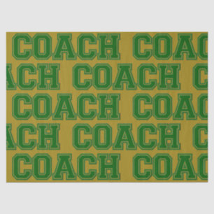 Papier Mousseline Couleurs de l'école COACH Varsity Lettres-vert-or