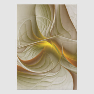 Papier Mousseline Couleurs de métaux précieux, art fractal abstrait
