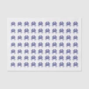 Papier Mousseline Couleurs DIY Crabe Vintage #1 Dessin - Bleu
