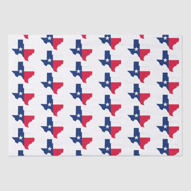 Papier Mousseline Couleurs du contour et du drapeau de l'État du Tex (Recto)