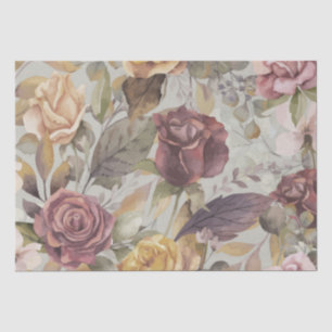 Papier Mousseline Couleurs naturelles vintages et Roses de ton