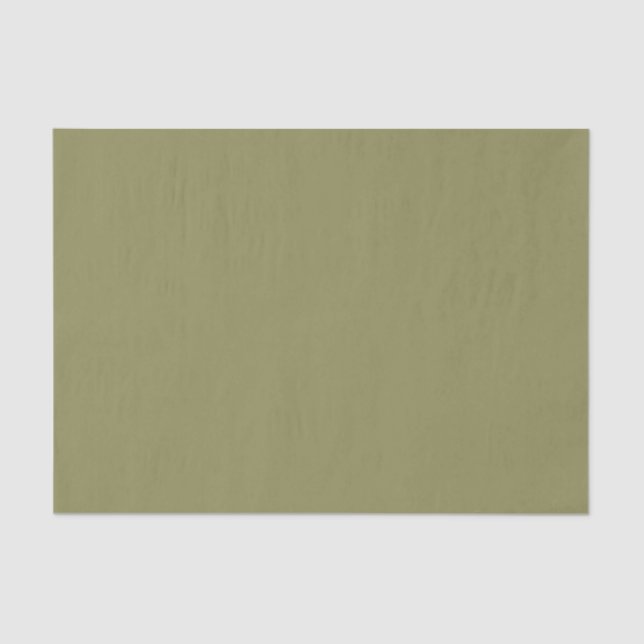 Papier Mousseline Couleurs tendance - Couleur vert olive - Solide (Recto)