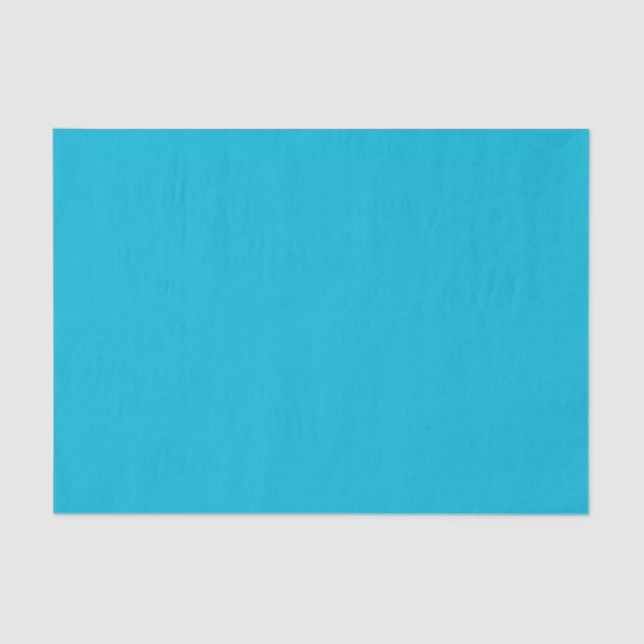 Papier Mousseline Couleurs Tendances - Papier Tissu Cyan Vivid (Recto)