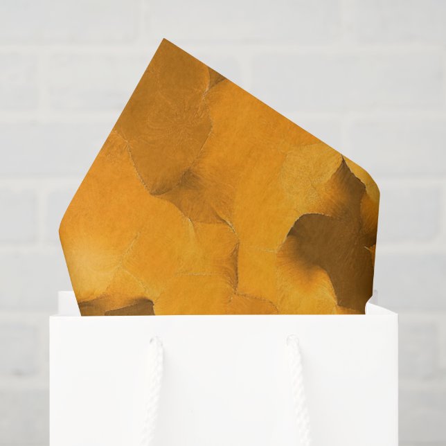Papier Mousseline Couleurs Terre Naturelles Chaudes Ocre Doré (Sac cadeau)