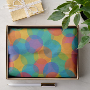 Papier Mousseline Couleurs vives rétro Formes abruptes Motif d'art