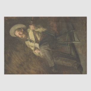 Papier Mousseline Country Man the Playing Banjo et Singing
