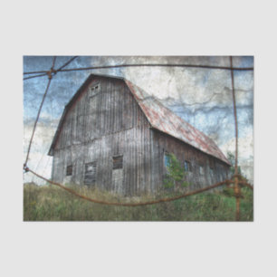 Papier Mousseline Country Rustic Barn Dégage de texture Vintage