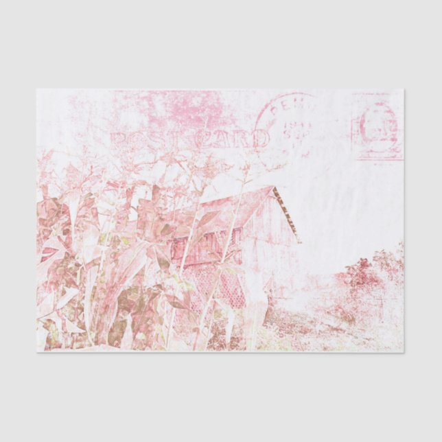 Papier Mousseline Country Rustic Grange Blanc Brown Script détendu (Recto)